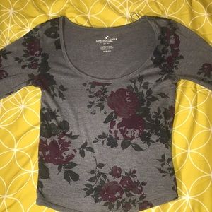 American Eagle cropped long sleeve